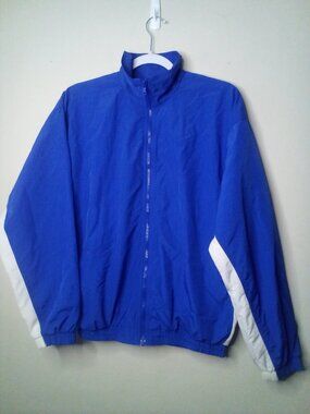 Tonix Jacket Men S Windbreaker Full Zip Nylon Blue White